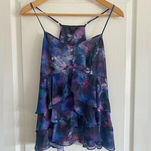 GUESS Bombay Floral Ruffle Tank Top